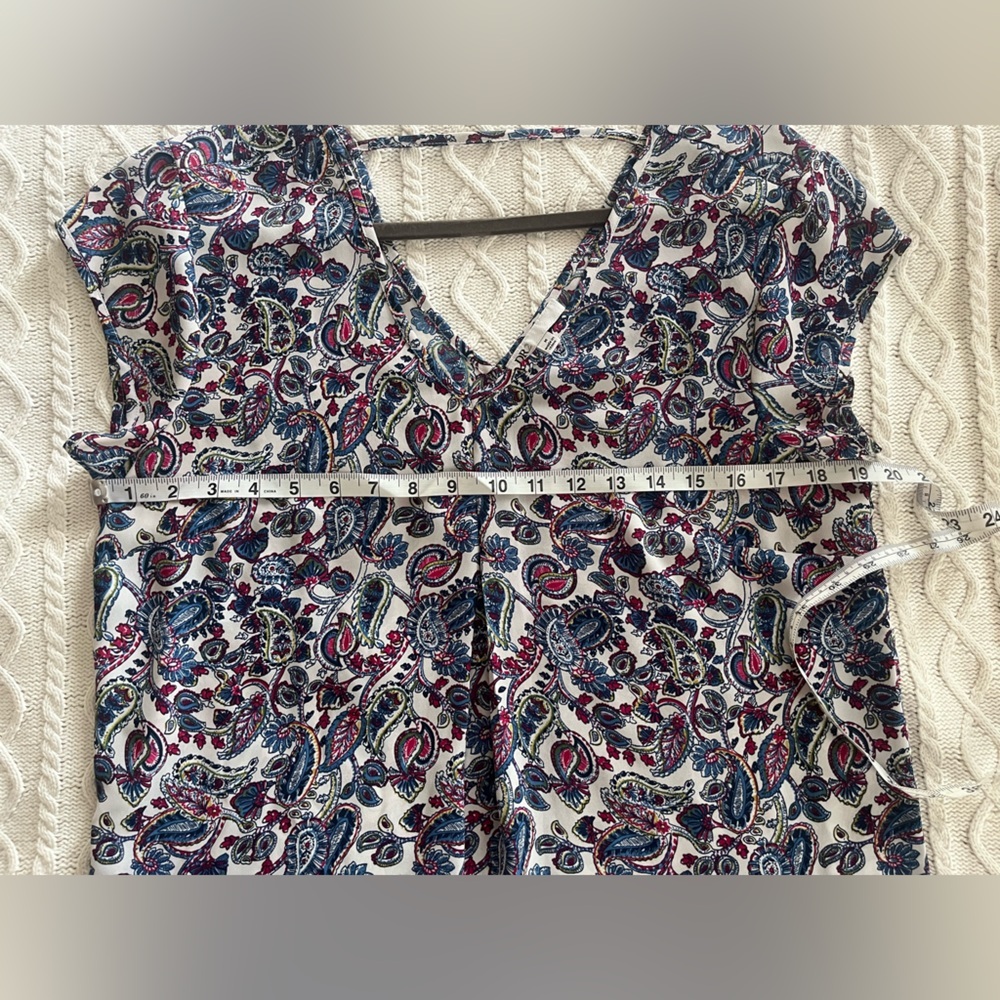 DR2 Designer Paisley Print Blouse Multicolor Women’s Size Medium - Picture 14 of 14